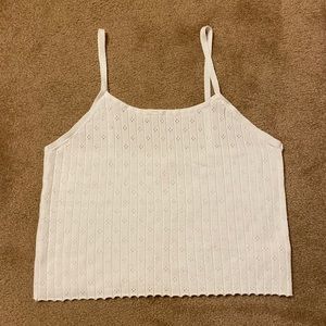 white knit tank top